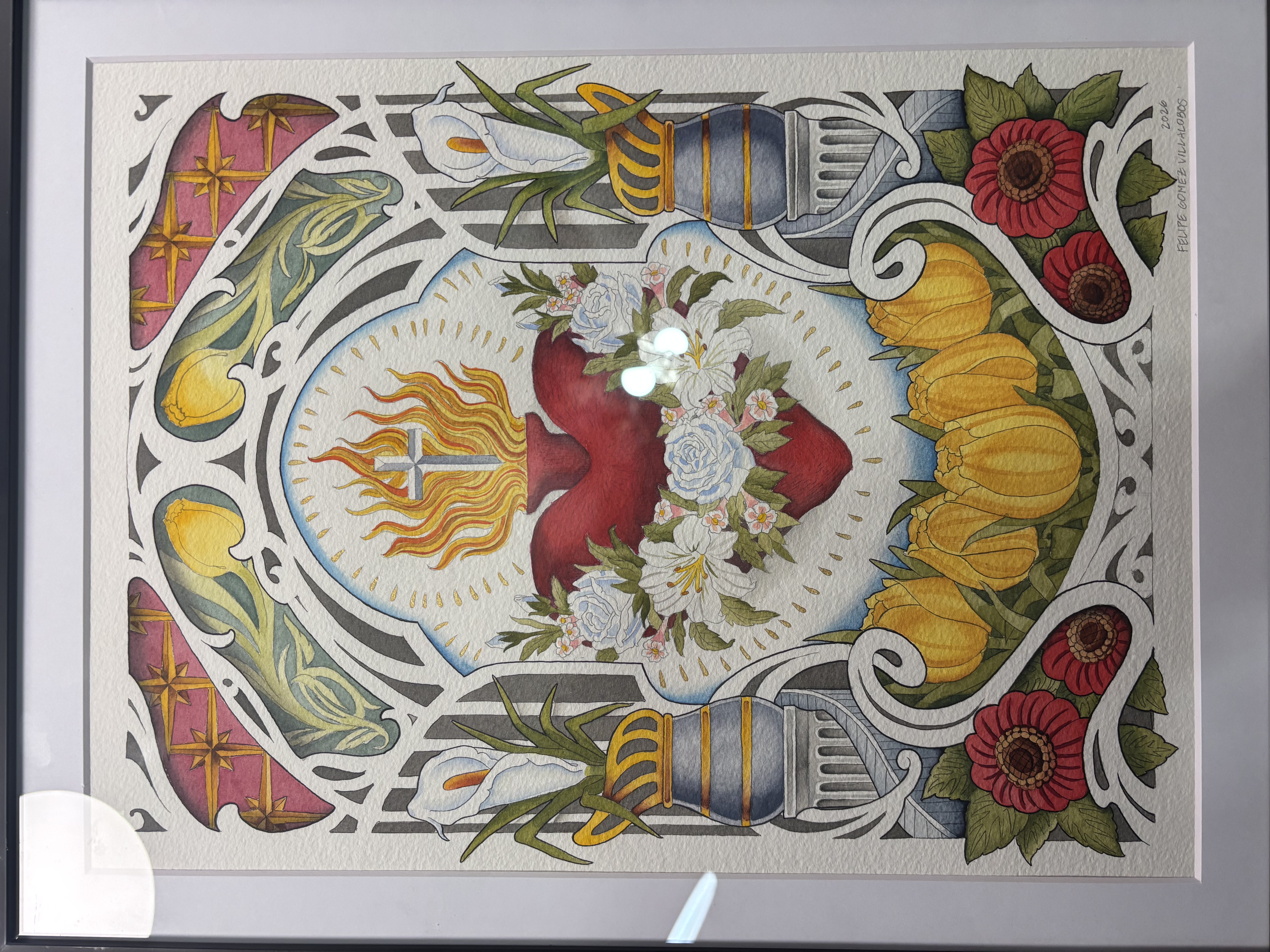 Sacred heart painting